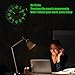 Plumeet Night Light Wall Clock 13'' Bedroom Wall Clocks with Silent Non-Ticking Glowing Function - Battery Operated Decorative Wall Clock for Home, Kitchen, Living Room (Green Light)