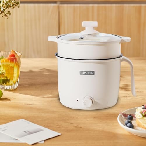 JISADER Panela elétrica de arroz elétrica 2 engrenagens antiaderente multiuso mini panela de viagem