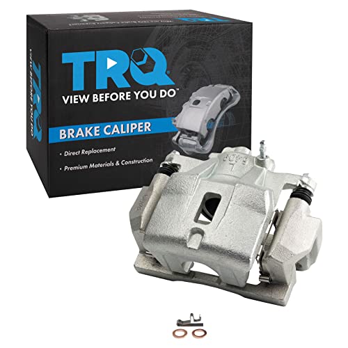Image of TRQ Front Left Brake Caliper w /Bracket Drivers Side