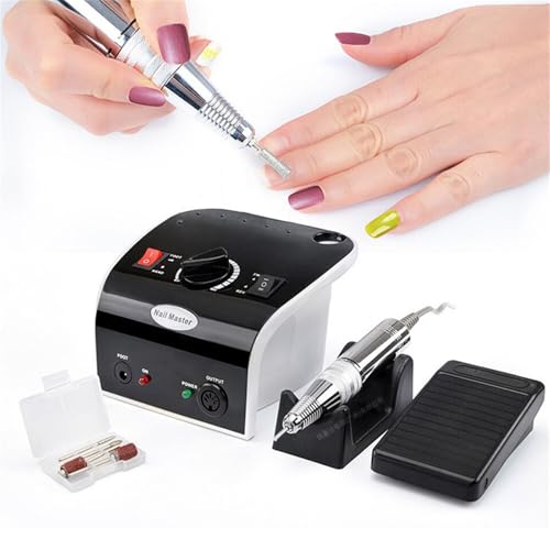 Fresadora de uñas, fresadora de uñas, 35000 rpm, fresadora eléctrica para uñas de gel, kit profesional de manicura, pedicura