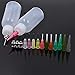 2Pcs Jagua Henna Temporary Tattoo Kit Applicator Bottles with 16 Tips Needles for Henna Tattoo Cone Tattoo Bottle Kits - Qty 2 & 16 Tips
