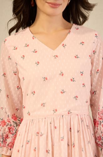 Janasya peach georgette dress – image 5