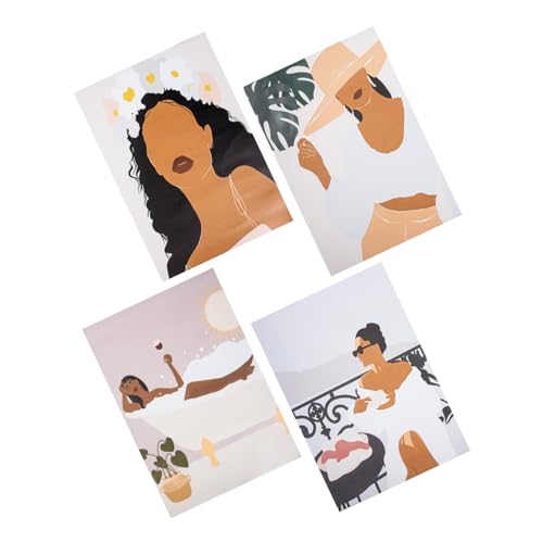 Arte de pared para dormitorio moderno con juego de 4 cuadros decorativos