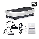 [page_title]-VibroSlim Unisex – Erwachsene Vibrationsplatte Fitness, Weiß, L 80.5cm x B 46 x H 15.2cm