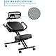 Kniestuhl, ergonomischer Kniestuhl, verstellbarer Schreibtischstuhl zur Verbesserung der Körperhaltung mit Rollen und Rückenunterstützung, ergonomischer Haltungsstuhl für den Konferenzraum D