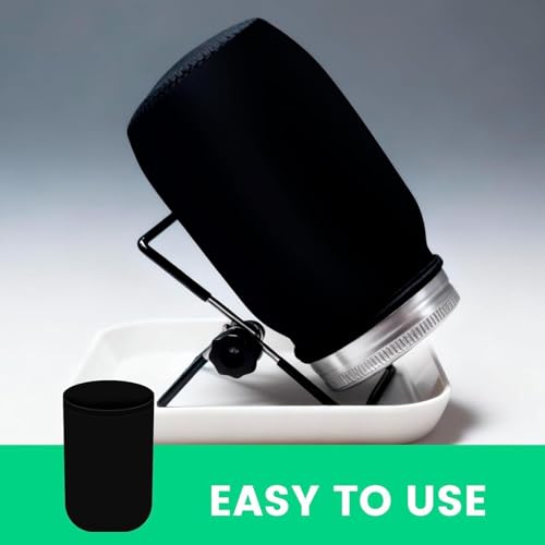 Protector hidropónico de luz opaca para tarros de 24 y 32 oz 7