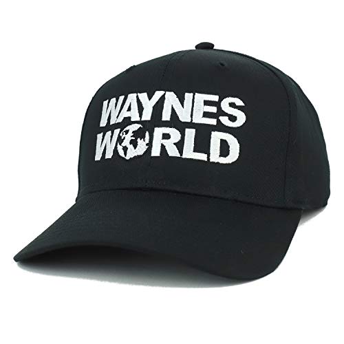 Armycrew Waynes World Embroidered High Profile Baseball Cap - Black