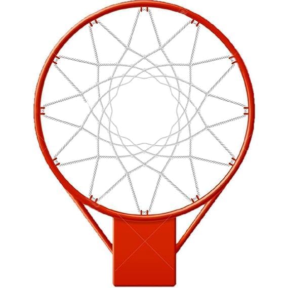 36 cm Heavy-Duty Basketball Ring with Nylon Net & Screws – Wall Mountable Basketball Hoop for Indoor & Outdoor Play (Size 6 Compatible, Elk Power) 2