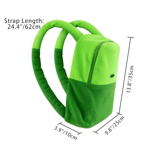 DAZCOS Green Backpack Anime Character Cartoon Unisex Cosplay Costume Accessories Bag for Adult Everday Use Halloween Party (Green)2