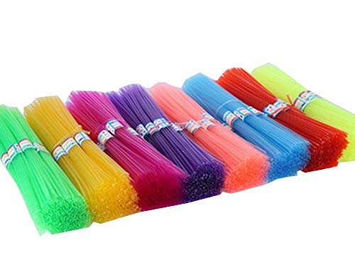 24station 730 Pcs Lucky Star Origami Plastic Tube DIY Making Material, Multicolor