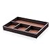Produktbild Schreibtisch-Schublade Desktop Organizer Büro Organisato, Aufbewahrungsbox PU Box Mit 4 Fächer Für Schreibwaren Kleinigkeiten Gadget Cosmetic Jewelry Ohrring Halskette, Schwarz/Kaffee, Multifunktional