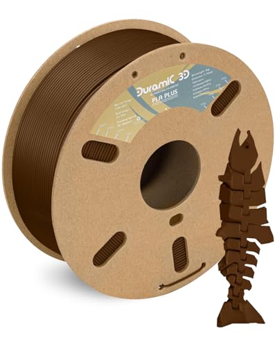 Image of DURAMIC 3D PLA+ Printer Filament 1.75mm PLA Plus Neatly 2Kg Spool(2.2lbs) | PLA Pro Tougher and Stronger, Dimensional Accuracy Probability + /- 0.02mm Brown