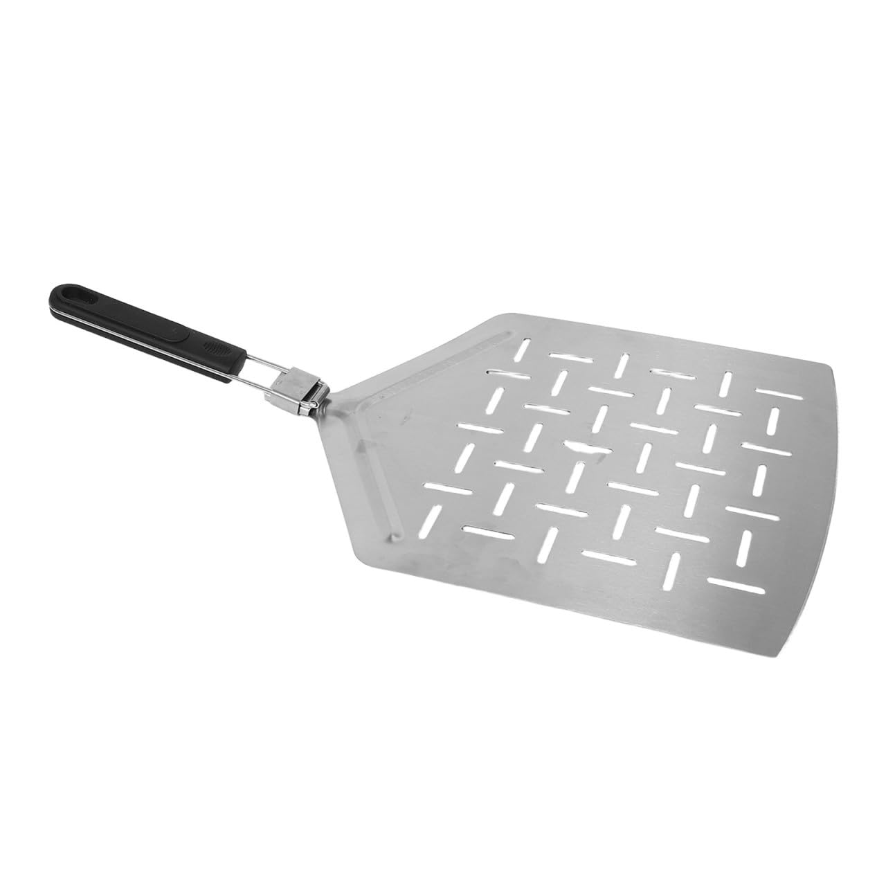 Perforierter Pizzaschieber Edelstahl Faltbar mit Rechteckigem Design 33cm Lang als Klappbarer Pizzaschaufel für Sicheres Backen und Hausgemachtes Pizzazubehör
