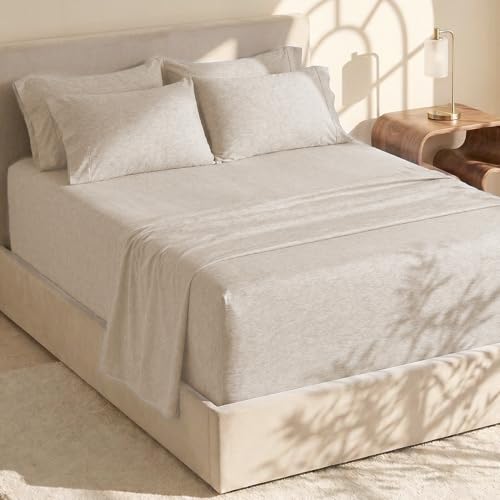 Image of Hearth & Harbor Bed Sheets, Luxury Soft 6 Piece Bed Sheet Set Extra Deep Pocket Fitted Sheets Fits Mattress up to 21 inch, Double Brushed Bedding Sheets & Pillowcases,