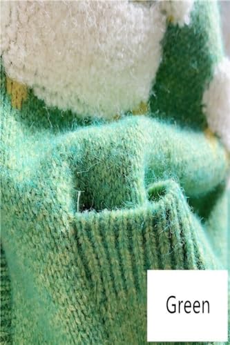 Image of GK-O Women Cute Sheep Sweater Coat Cardigan Knitted Tops Kawaii | Loose preppy cartoon casual style with adorable sheep pattern comfy knitted fabric one size fits most perfect winter layer