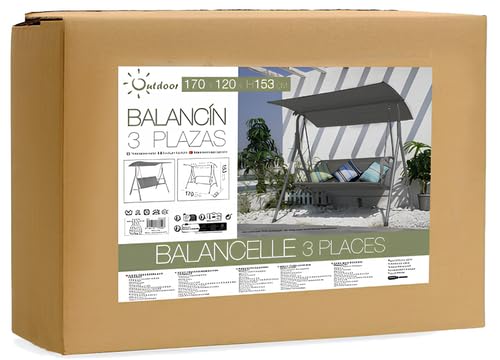 77652 BALANCIN Antracita DE 3 PLAZAS 170 x 120