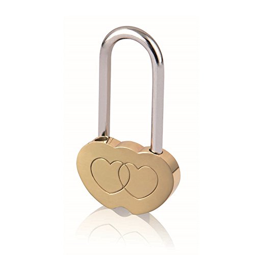 Serrure double en forme de cœur Amour Verrouille gravé Cadenas Saint Valentin Anniversaire Jour cadeaux bénédiction sans clé Cover