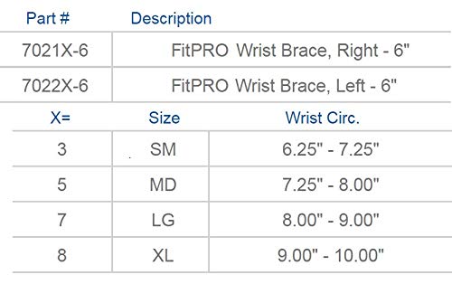 Miniatura 2 de FitPro Ajustable y ligero 6 pulgadas muñequera con inserción extraíble, derecha, XL, marca exclusiva de Tienda