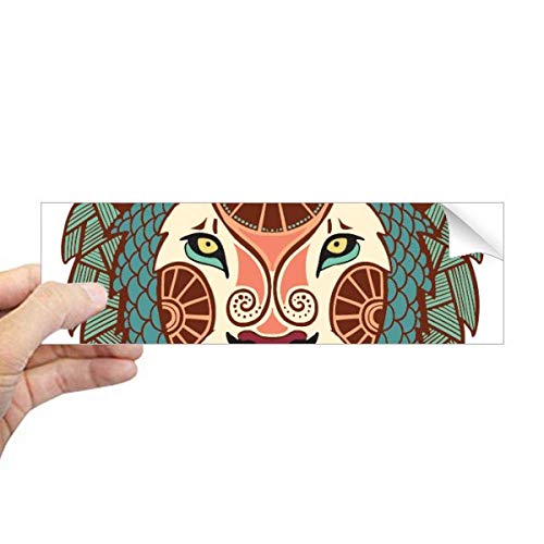 Adhesivo Leo Constellation Zodiac rectangular de parachoques decorativo y resistente al agua