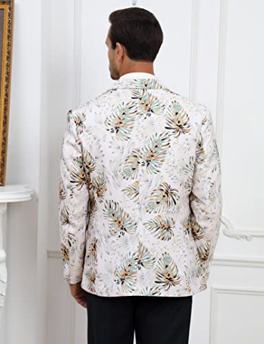 TURETRENDY Men's Printed Blazer Casual Slim Fit One Button Sports Coat Festival Party Jacket4