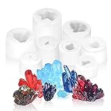 Lybile Crystal Resin Mold, 8Pcs Crystal Cluster Molds Set - Growing Crystal Quartz Rock Resin...