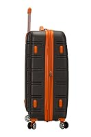 Rockland Melbourne Hardside Expandable Spinner Wheel Luggage, Checked Large 28", Charcoal — image 2