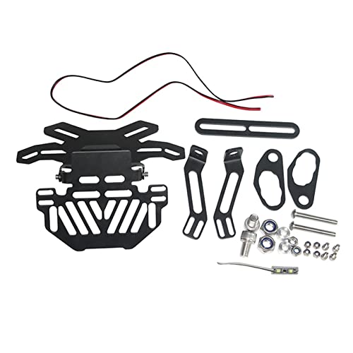Support plaque d'immatriculation moto anti-vibrations avec support d'éclairage - 4