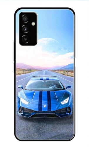 Image of Metal TPU Printed Back Cover for Samsung Galaxy M23 5G (Car with Moon View) 360 Degree Protection | Camera Protection -25092024(AR)