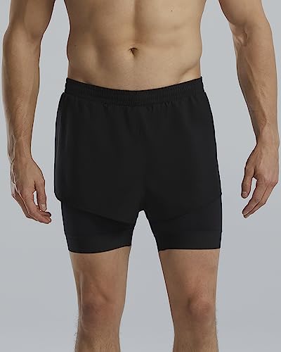 TYR Men’s Trunks with Compression Liner Swim Lap Shorts2