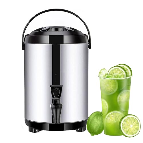 10L/14L/18L/20L Dispensador de hervidor de Agua Caliente de Acero Inoxidable de Acero Inoxidable, urna de café Calentador de Caldera con Cubierta y Espiga, Barril con Aislamiento de Cubo de té, té