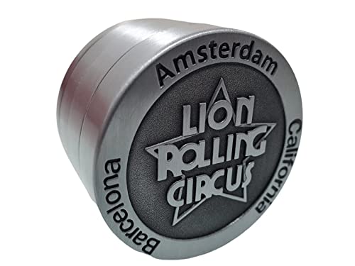 Dichavador Triturador De Metal 4 Partes Lion Rolling Circus 5cm Grande