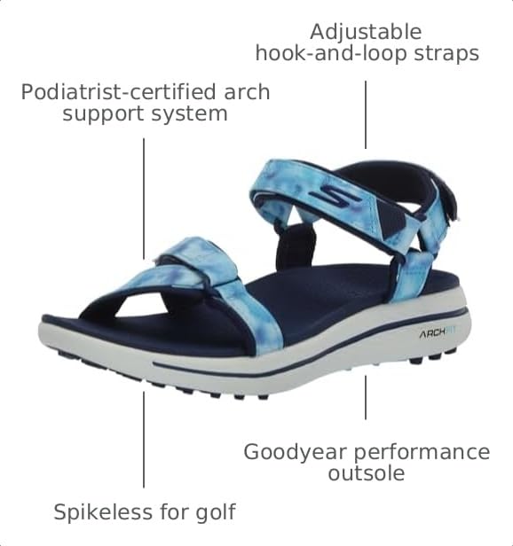 Image of Skechers womens Arch Fit Spikeless Golf Sandal