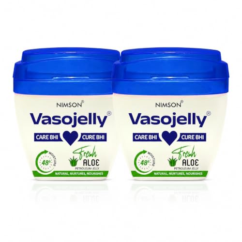 Image of Nimson Vasojelly Fresh Aloe Petroleum Jelly, 48-hour moisturization, For Natural, Nurtured and Nourished Skin - 50ml (Pack of 2)
