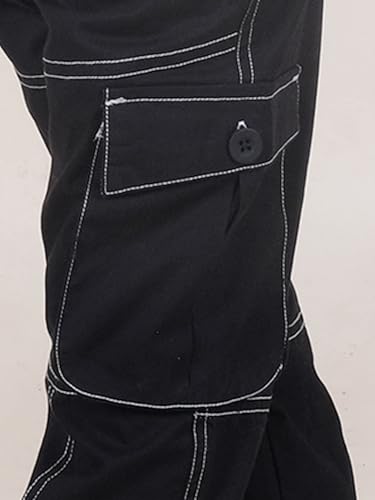 Image of Boys Cotton Full Length Front Cut Sew Cargo Pant with Bottom Tab