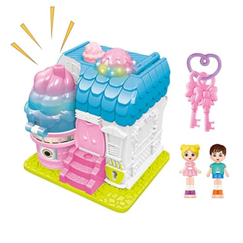Casa de muñecas para niñas - Villa con luz y música - Juguete educativo de castillo - Para niños en casa, aula, escuela, dormitorio, sala de juegos, guardería, preescolar, cumpleaños
