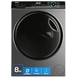 Haier I-Pro Series 3 HWD80B14939S8-IB - Lavadora Secadora, Capacidad 8KG + 5KG, Motor Direct Motion, ABT, Función Vapor, Fin Diferido, Display Digital, 60CM de Ancho, 1400 RPM, 15 Programas, Antracita