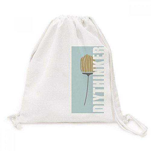 Sac à dos cordon plantes art en toile imprimée décontracté