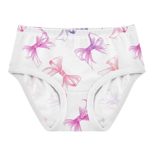 Wusikd Bows Cute Girls' Underwear Cotton Girls Briefs Soft Toddler Underwear 2T
