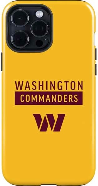 Skinit Impact Phone Case Compatible with iPhone 15 Pro Max - Officially Licensed NFL Washington Commanders Black and White Design