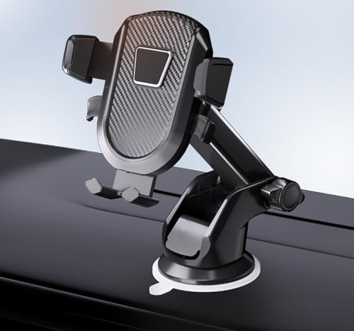 Phone Mount for Car Phone Holder Mount [Military-Grade Suction] Cell Phone Car Holder Universal Phone Stand for Car Dashboard Windshield Cell Phone Automobile Cradles Fit iPhone Android Smartphone