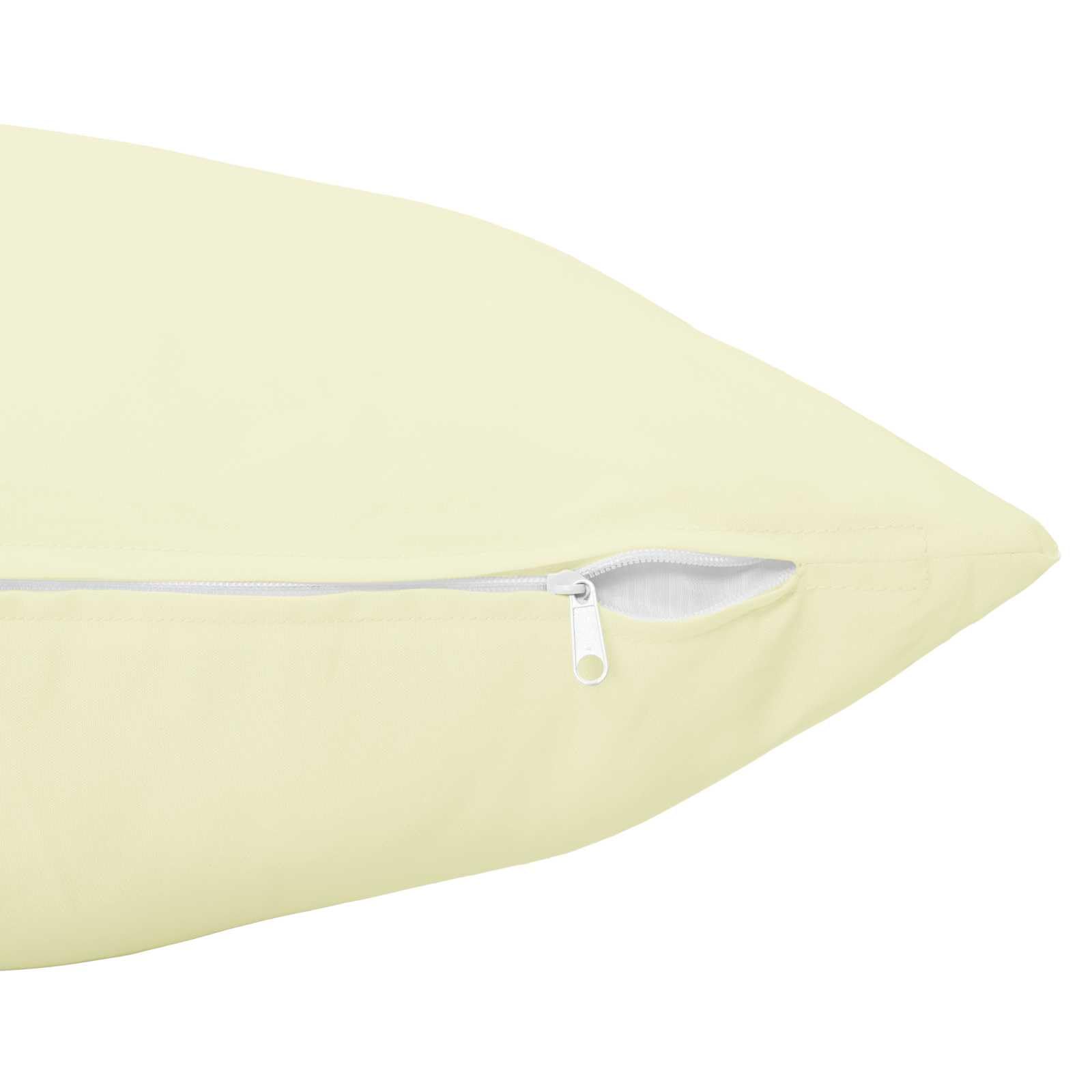 Kissenbezug, 6-teilig, 40 x 80 cm, cremefarben, Polyester, waschbar