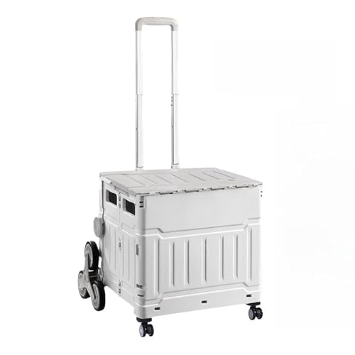 COMEDYKINGポータブルベビーカー アウトドアベビーカー 高耐荷重120kg トップカバー付き 折りたたみ式 自立収納 静音 アウトドアベビーカー キャンピングカー 屋外用 ベアリング付き 階段昇降可能 (ホワイトグレー,大きい)