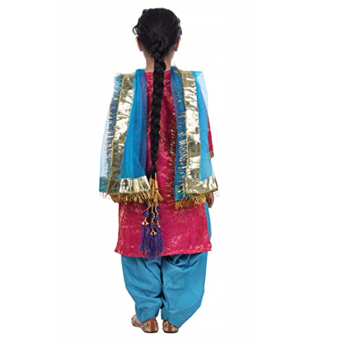 Image of ITSMYCOSTUME Punjabi Patiala Suit for Girls|Punjabi Giddha /Baisakhi /Bhangra Dance Costume for Girls