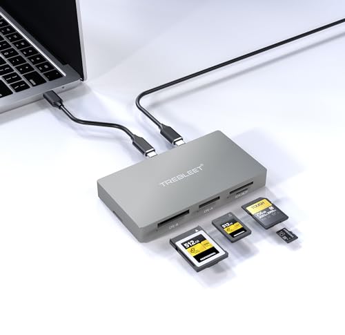 Multifunction Card Reader for CFexpress Type B, CFexpress Type A, SDXC UHS-II, microSD/SD Cards and Built-in M.2 NVMe SSD Enclosure One Slot?Up to 10Gbps?