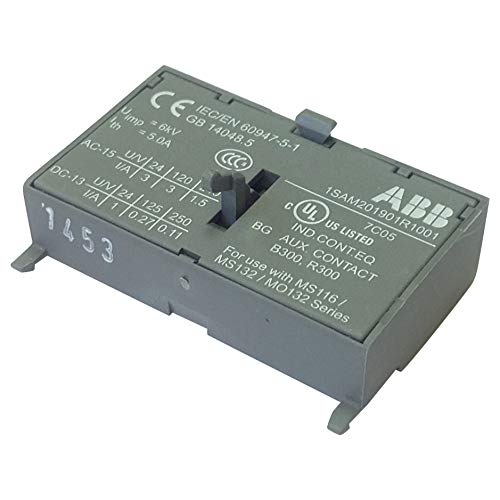 ABB HKF1-11 Bloque de Contactos Auxiliares Montaje Frontal 2 polos, 2 posiciones, 1 normalmente abierto, 1 normalmente cerrado, plástico gris, conector de tornillo