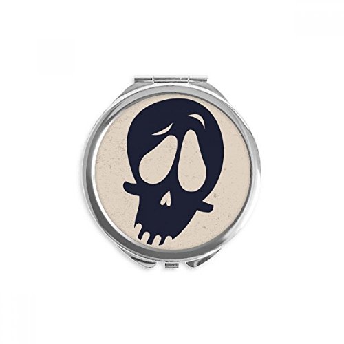 Miroir rond maquillage de poche à offrir pour halloween ou pour les fans de crânes