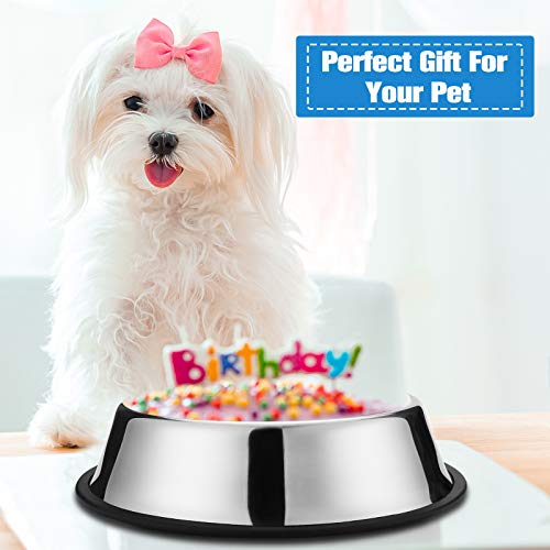 Rxyia Dog Bowl Stainless Steel Dog Bowl with Rubber Base for Small/Medium/Large Dogs,Kittens (Set of 2) (40oz) - Image 6