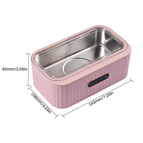LAOJIA Limpador de joias ultrassônico,Mini Limpador de Jóias Ultrassônico 400ml 45KHz Máquina de Lim