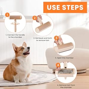 Pet Hair Remover and Reusable Lint Roller, Dog Hair Remover and Cat Hair Remover for Furniture/Couch Pet Hair Removal Tool