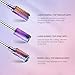 MelodySusie Nail Drill Bits Set, 7pcs Tungsten Carbide Diamond Nail Drill Bits for Acrylic Nails Poly Gel Cuticle Remove, 3/32'' Professional Nail Bits for Nail Drill Efile (A-Colorful)